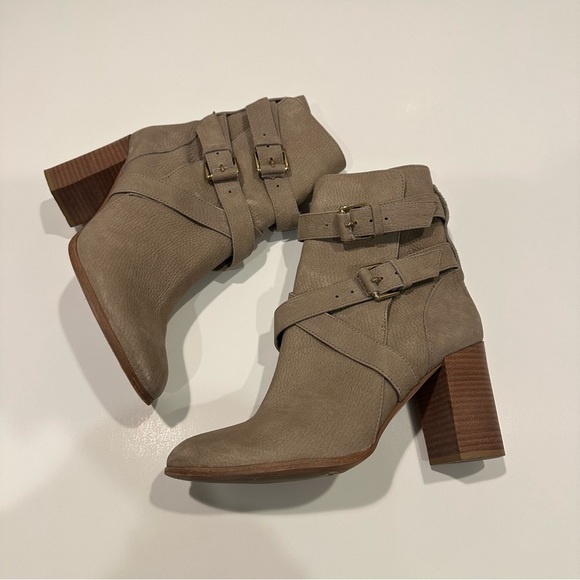 Kate Spade Women\'s Lexy taupe double buckle Moto heeled boot main image 7